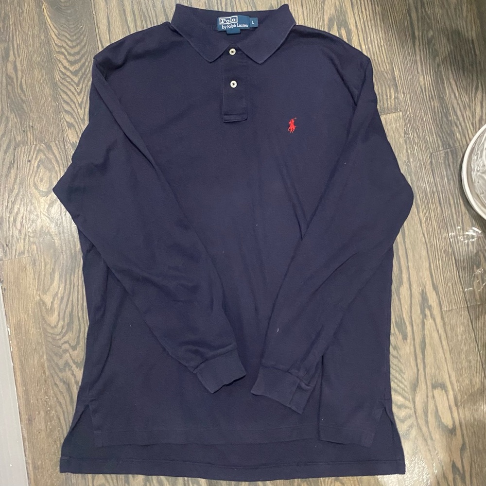 Polo Ralph Lauren Men's Navy Long Sleeve Shirt